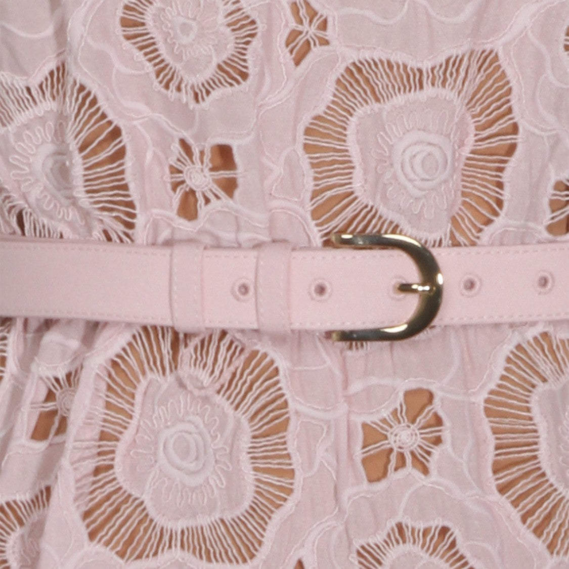Self-Portrait Pink Sheer Shirt Dress