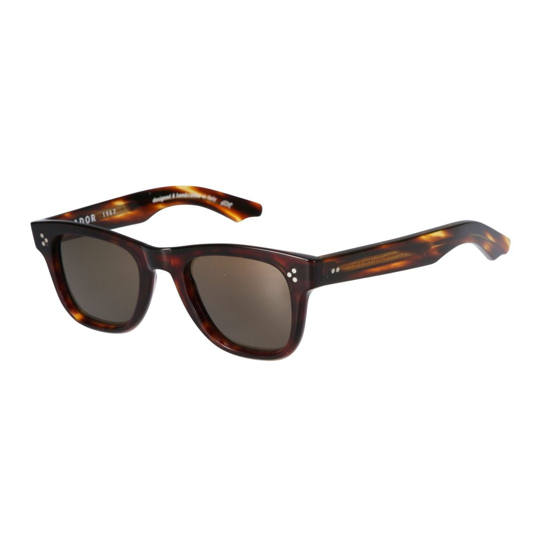 Kador Tortoiseshell Voyager 23 Silver Accent Rectangular Sunglasses