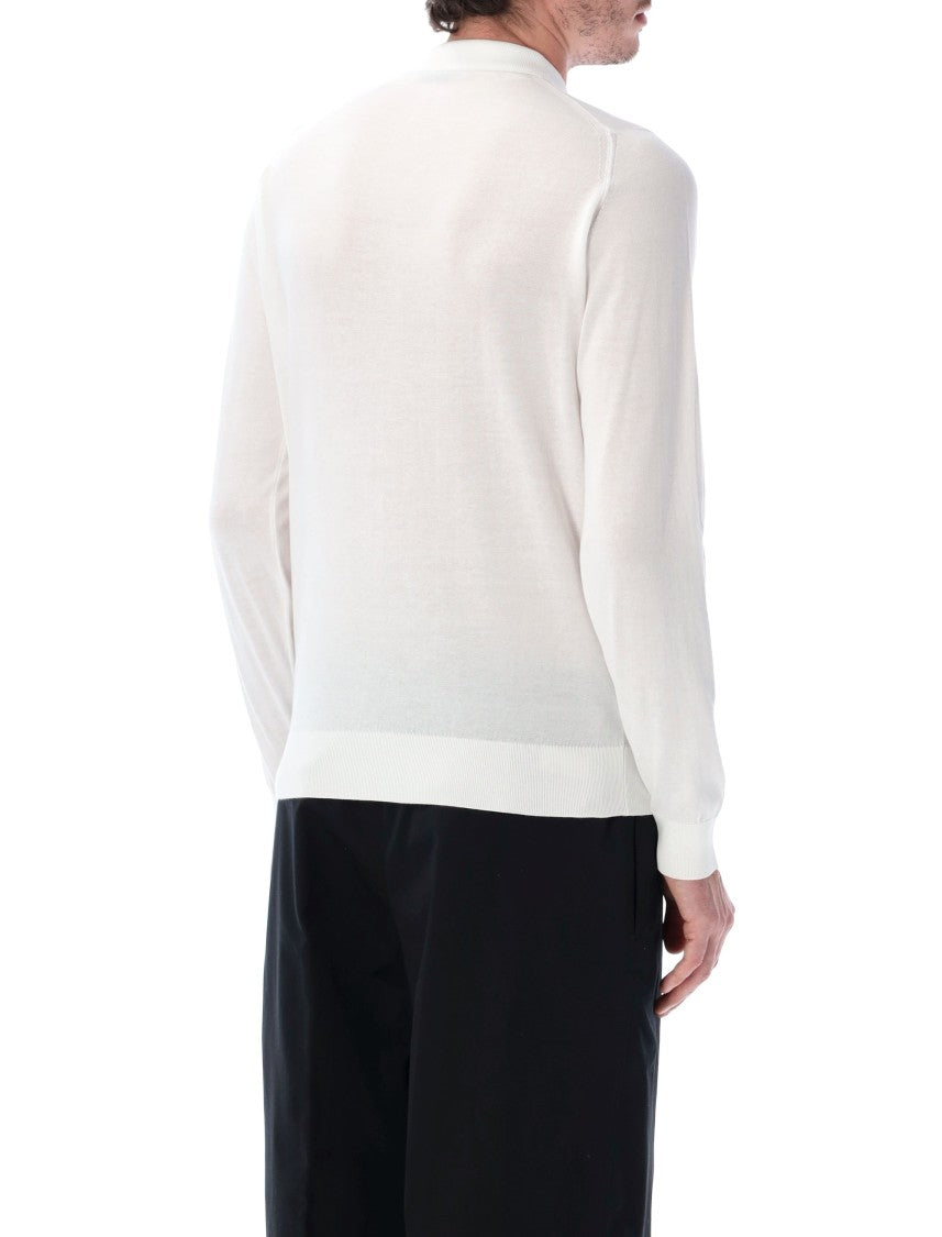 John Smedley Bradwell Fine Knit Long Sleeve Polo