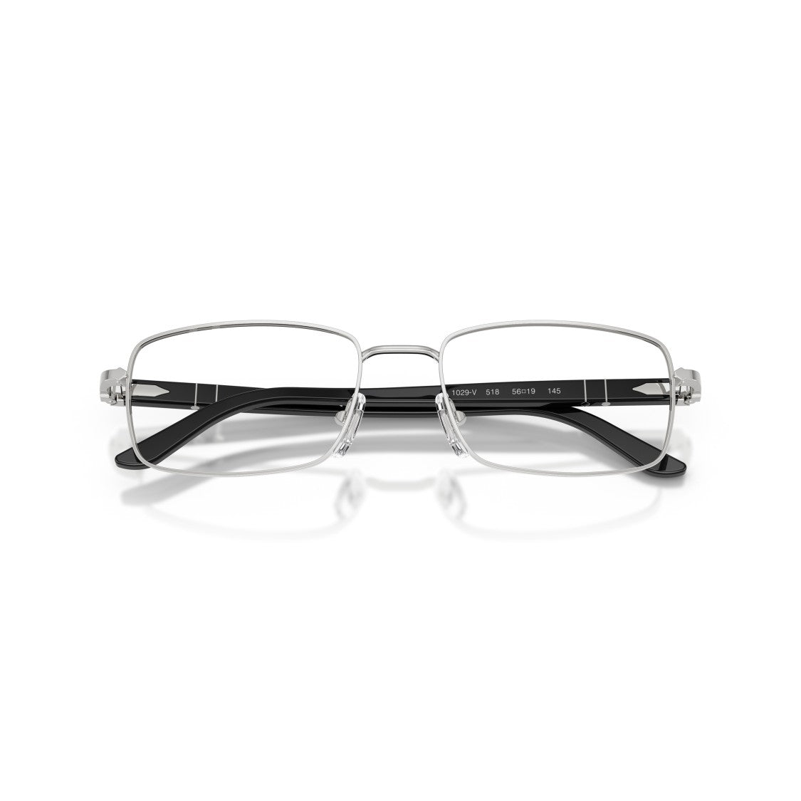 Persol 0Po1029v  Rectangular Metal Frame Eyeglasses With Adjustable Nose Pads