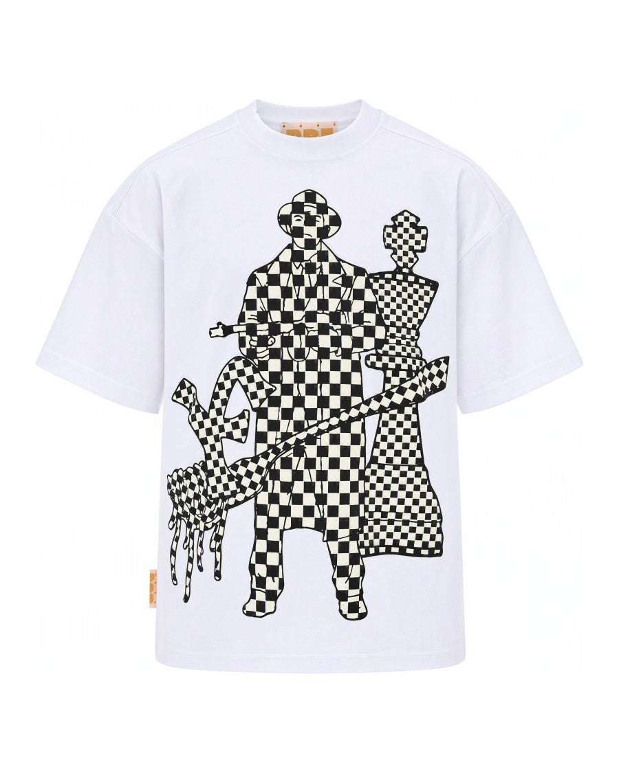 Pdf White The New Boy Chess Chessboard Print Cotton T-Shirt