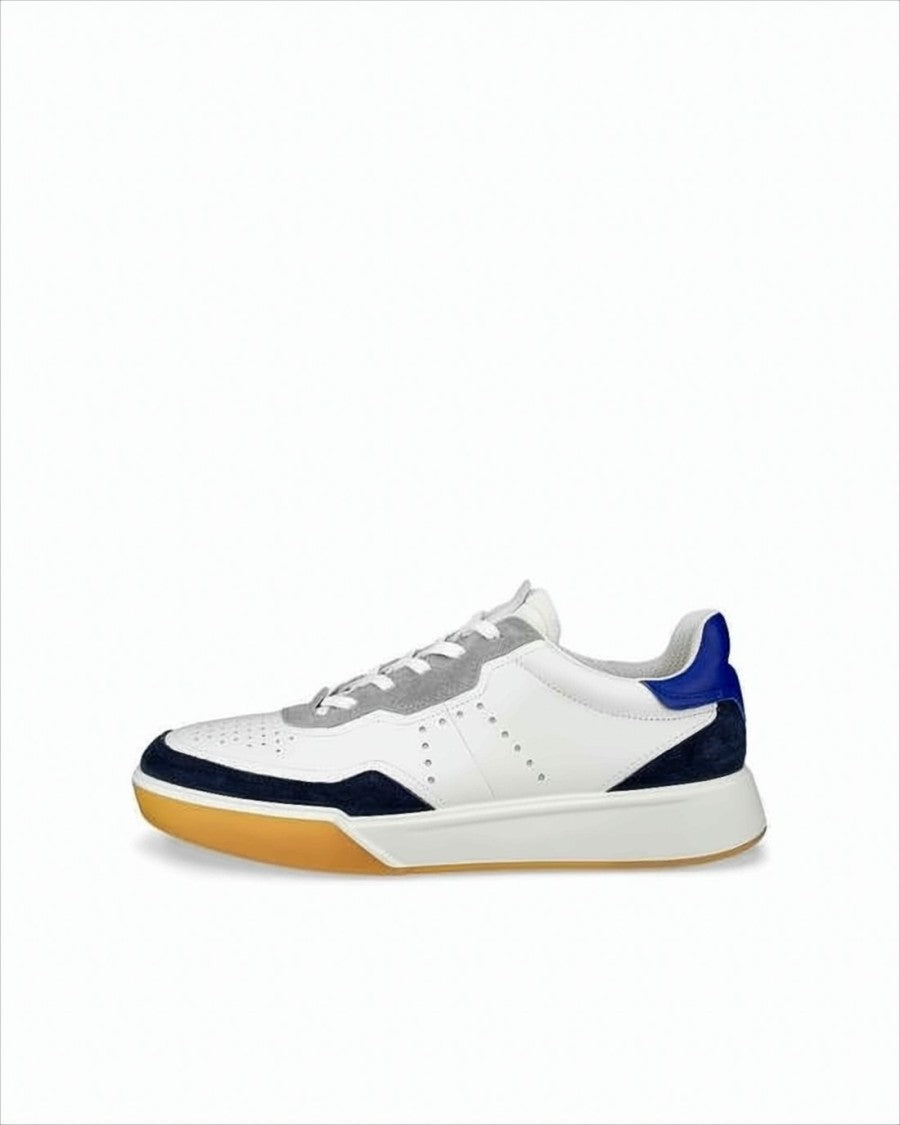 Ecco Low-Top Sneaker With Perforated Leather Accents