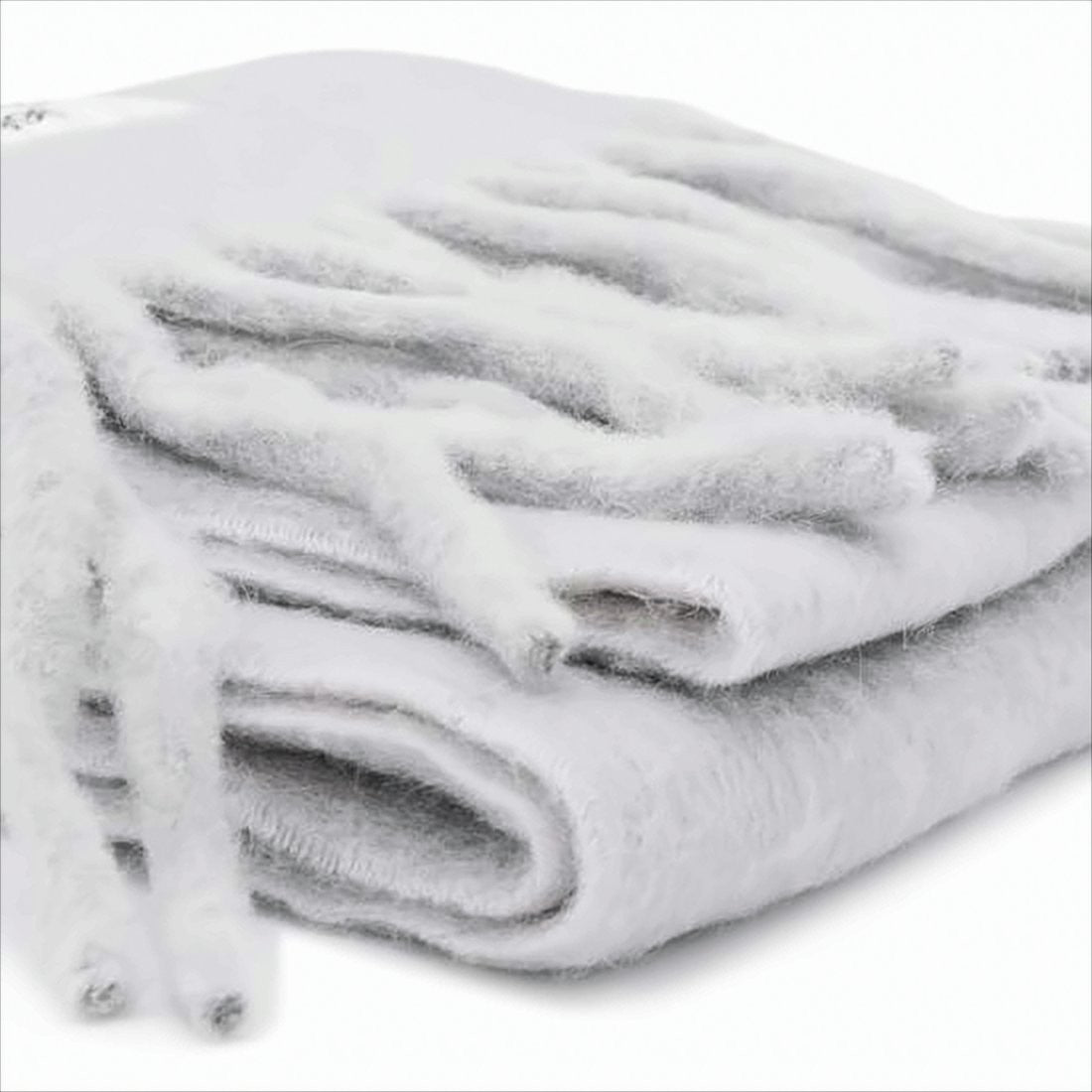 Acne Studios Bi-Color Alpaca Blend Scarf With Fringed Ends