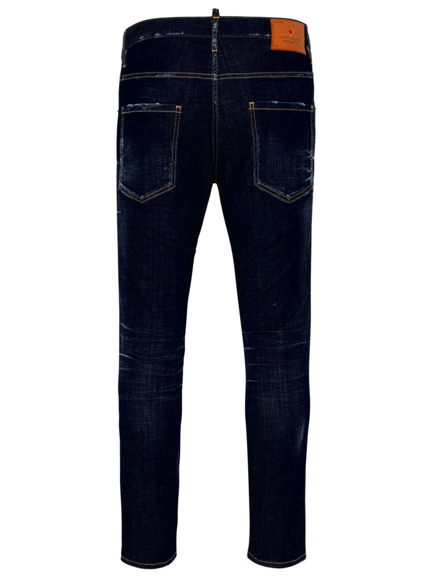 Dsquared2 Blue Cotton Skater Jeans
