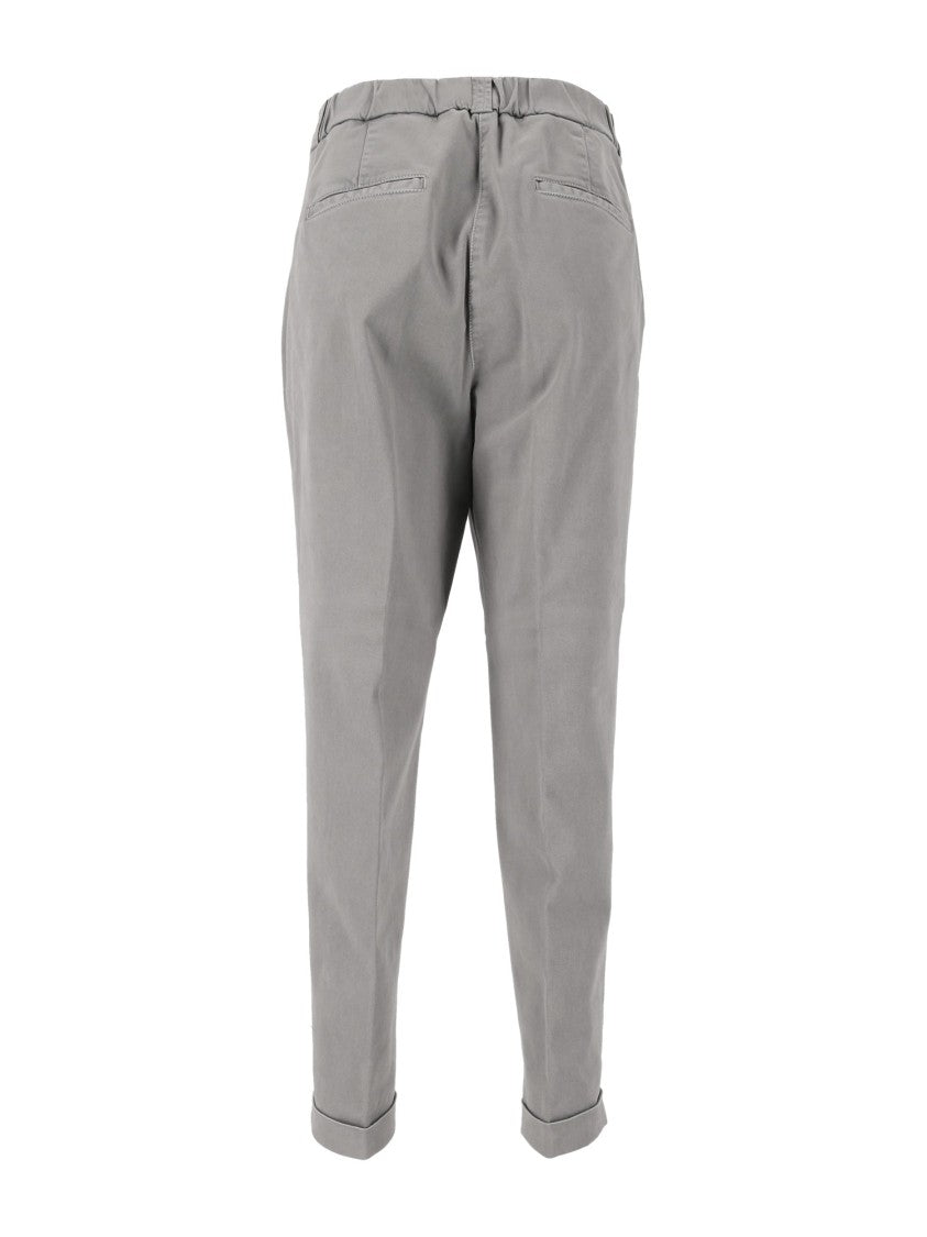 Peserico Relaxed Fit Cuffed Hem Cropped Pants