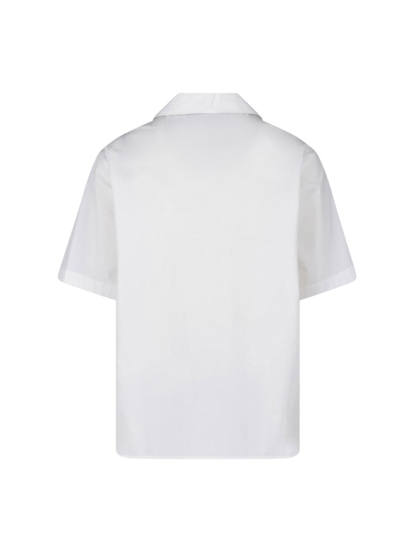 Valentino White Vgold Boxy Silhouette Cotton Shirt