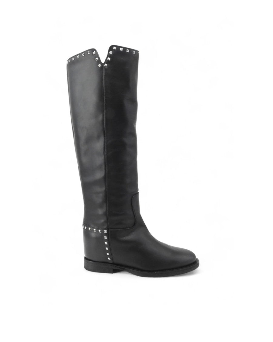 Via Roma 15 Black Santa Monica Slit Boot