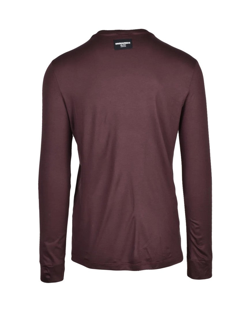 Dsquared2 Brown Silky Modal-Blend T-Shirt