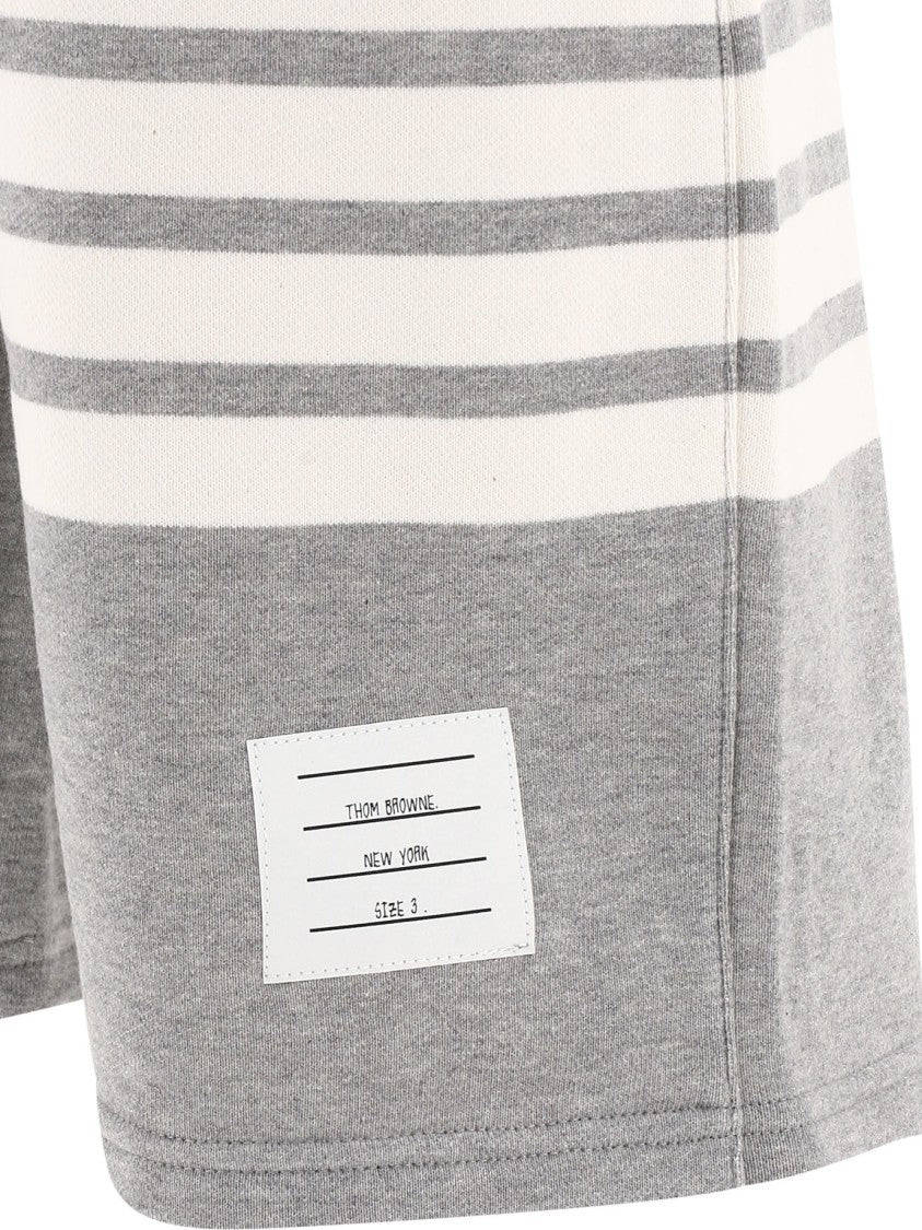 Thom Browne Engineered 4 Bar Detail Grey Sweat Shorts