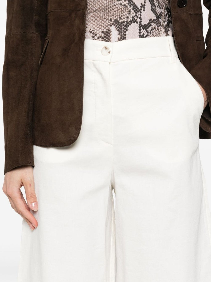 Pinko Tailored White Bermuda Shorts