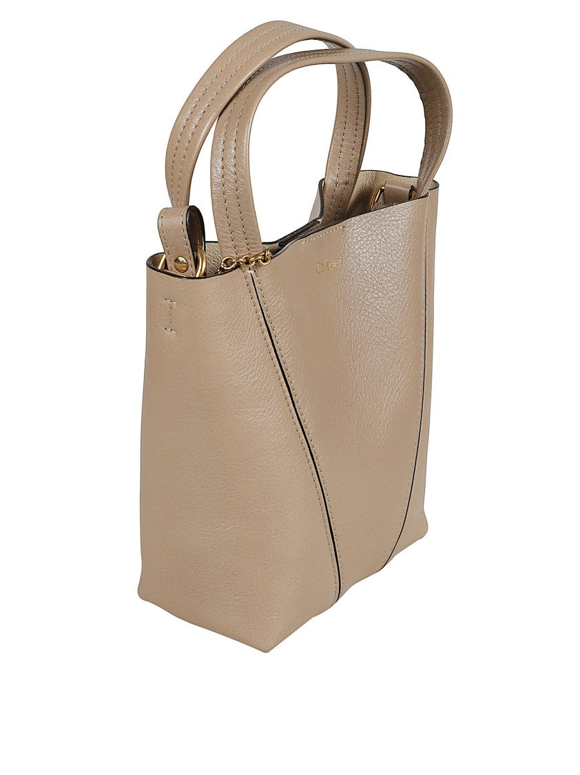 Chloé Textured Leather Handbag With Adjustable Shoulder Strap