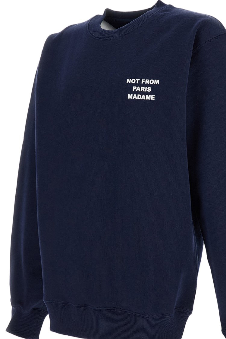 Drôle De Monsieur Statement Crewneck Sweatshirt With Embroidered Details