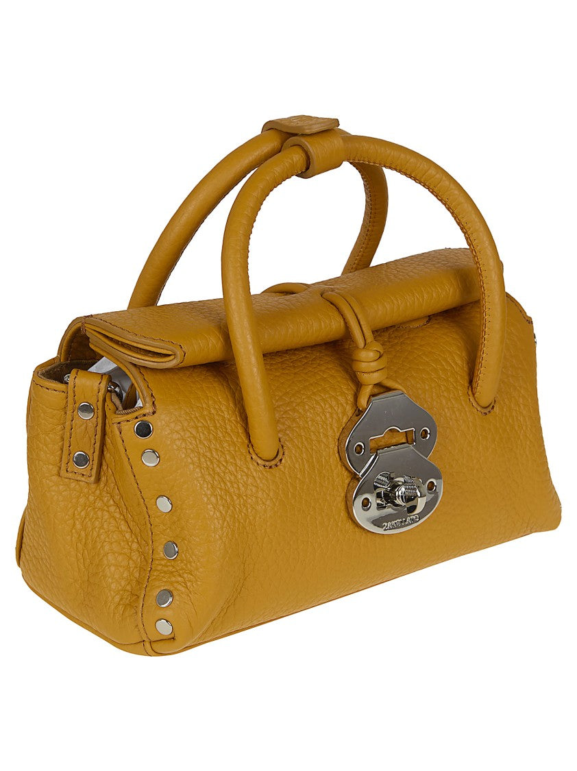 Zanellato Structured Mustard Yellow Leather Shoulder Bag
