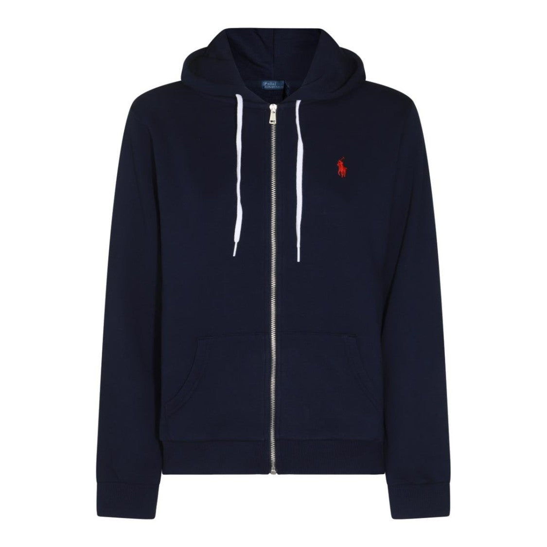 Polo Ralph Lauren Navy Blue Zip-Up Hoodie With Embroidered Logo