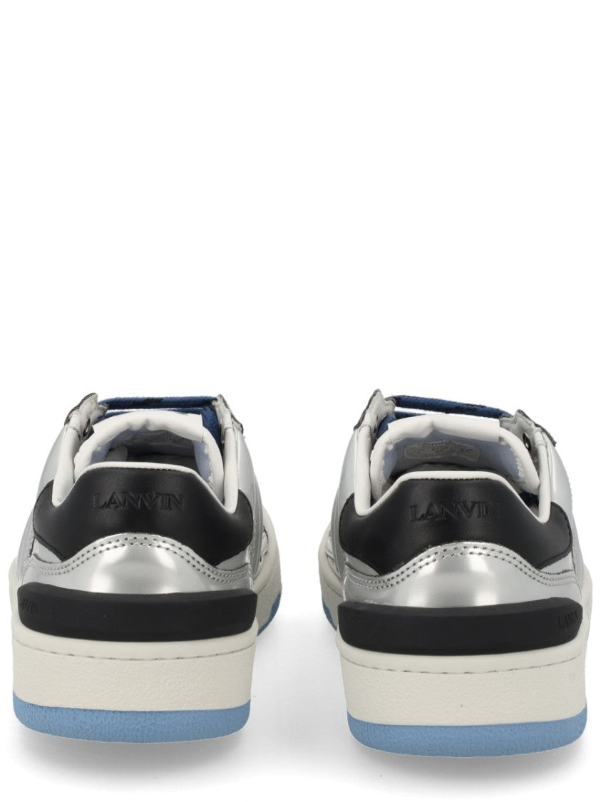 Lanvin Silver Clay Reflective Low-Top Sneakers