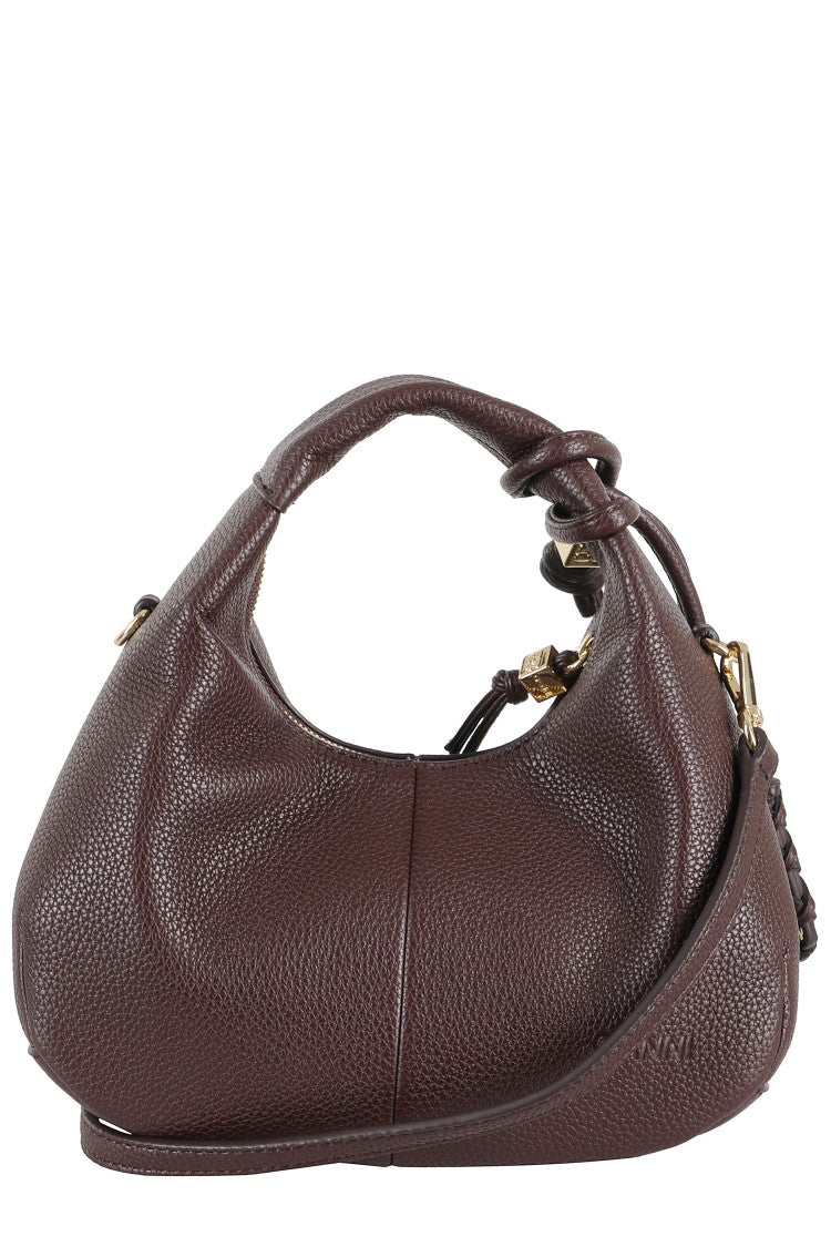 Ganni Mini Grained Hobo Bag