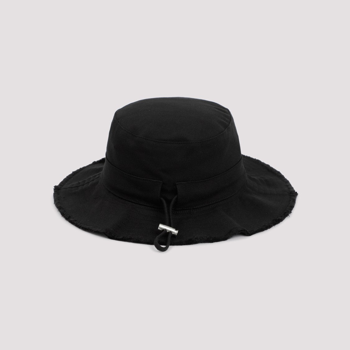Jacquemus Black Cotton Bucket Hat With Adjustable Straps