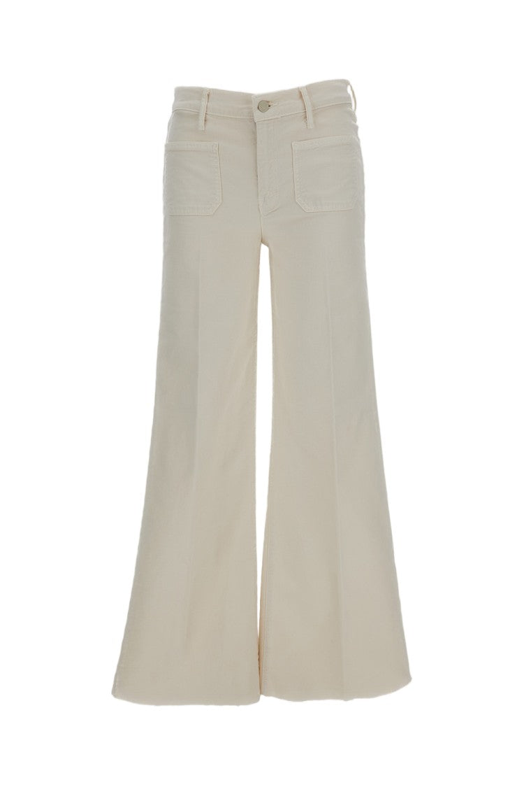 Mother High-Rise Flared Jeans With Raw-Cut Hem