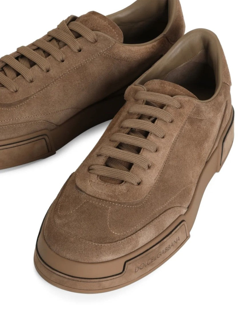 Dolce & Gabbana Hazelnut Suede Tonal Derby Sneakers