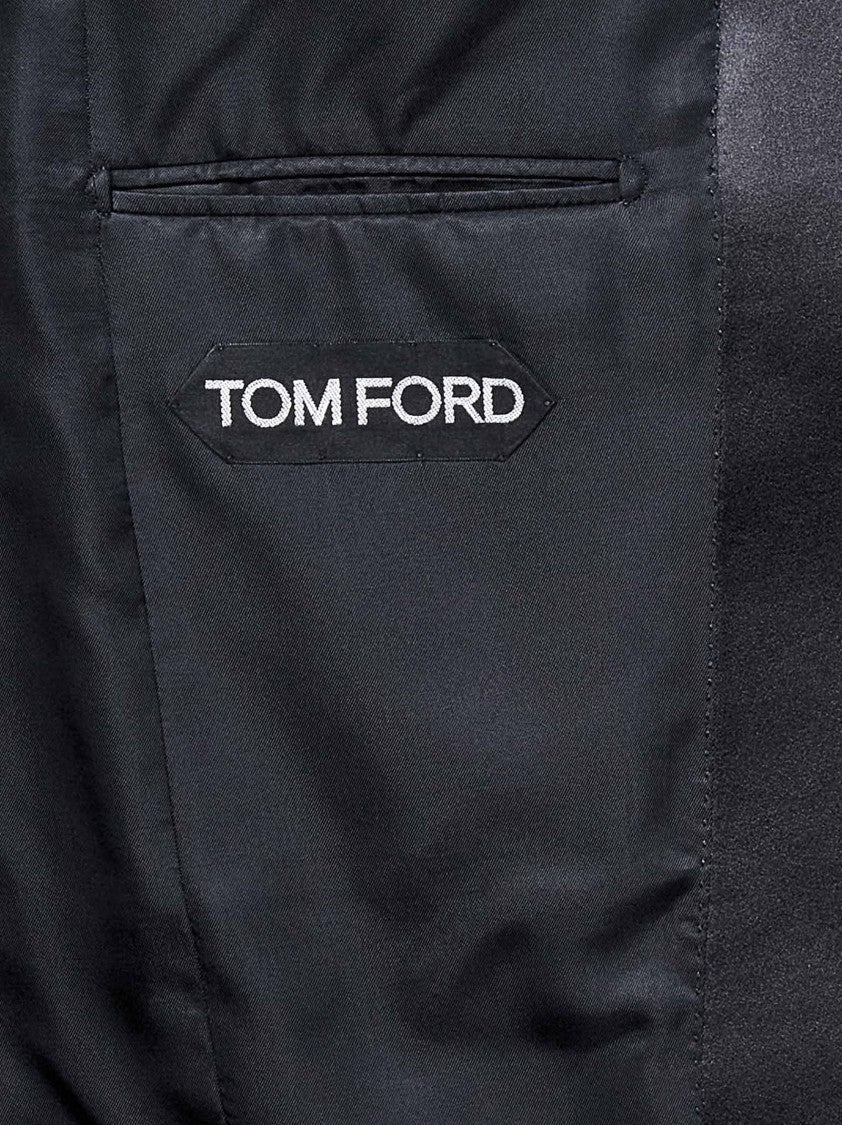 Tom Ford Black Tuxedo Suit With Satin Lapels