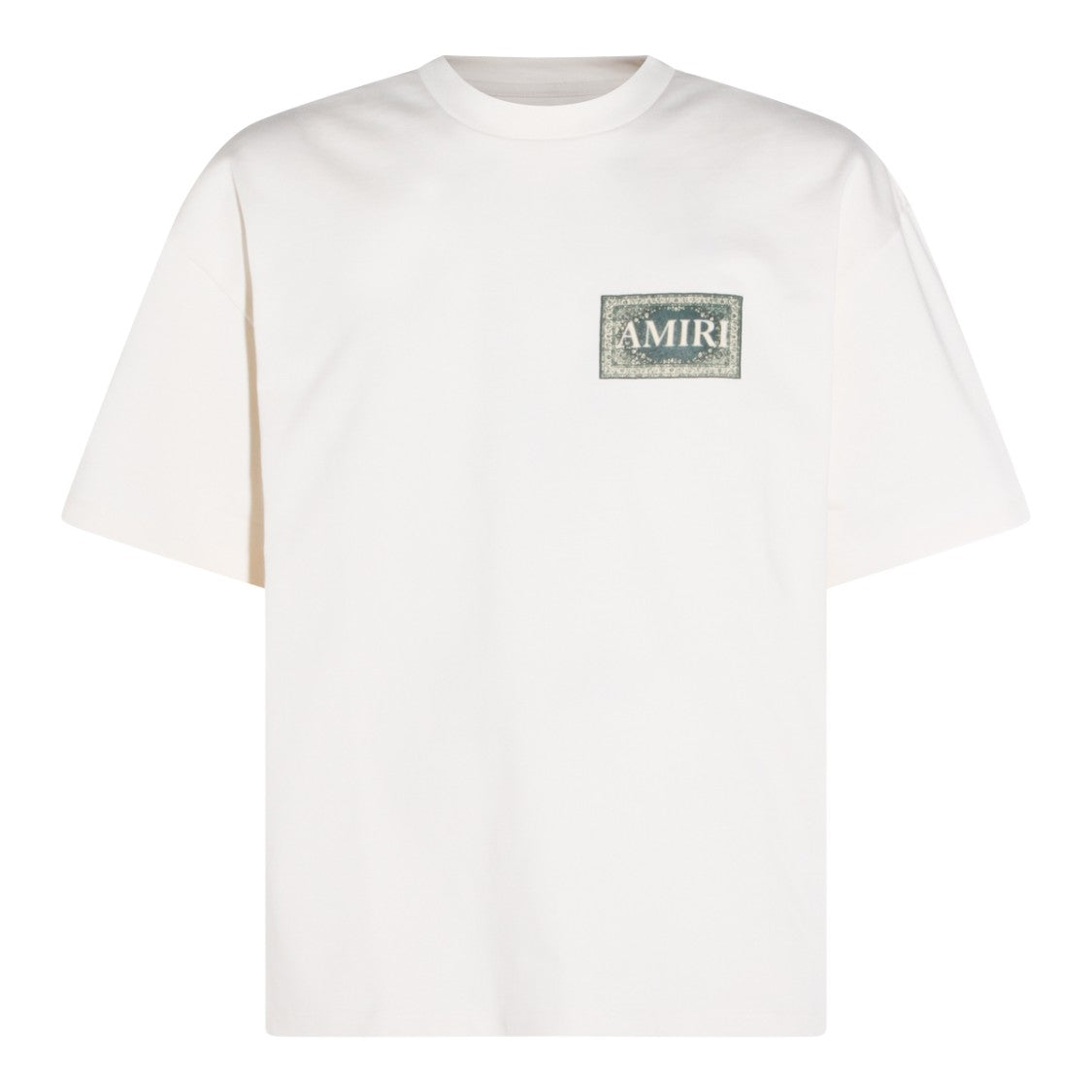 Amiri Ivory Cotton Heart Logo Crew Neck T-Shirt