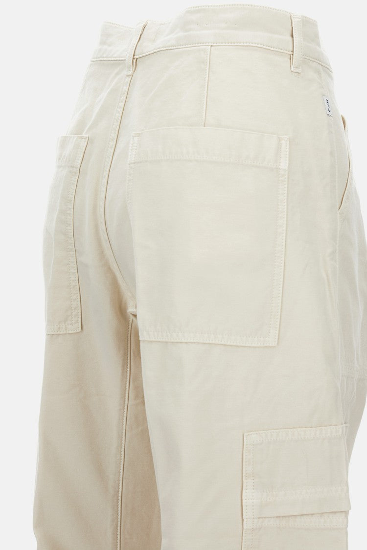 Citizens Of Humanity Relaxed Fit Beige Cargo Jeans