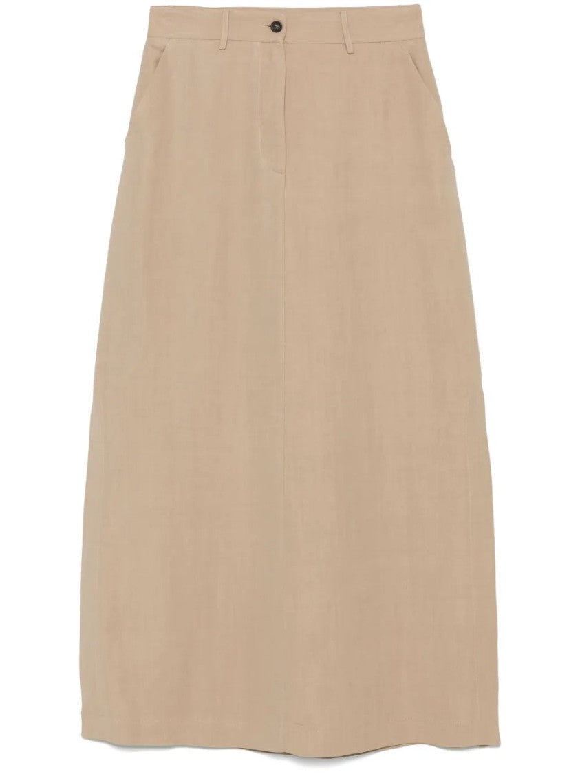 Antonelli Beige Iglesias Maxi Skirt