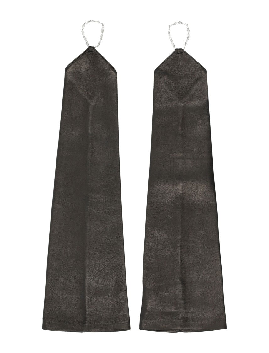 Our Legacy Long Dark Leather Opera Gloves