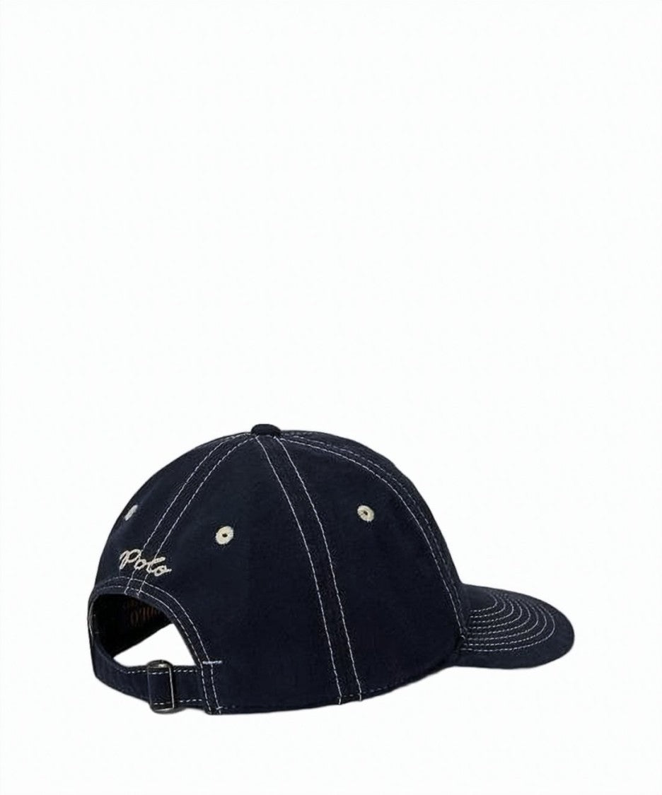 Polo Ralph Lauren Classic Six-Panel Cap With Embroidered Letter And Adjustable Strap