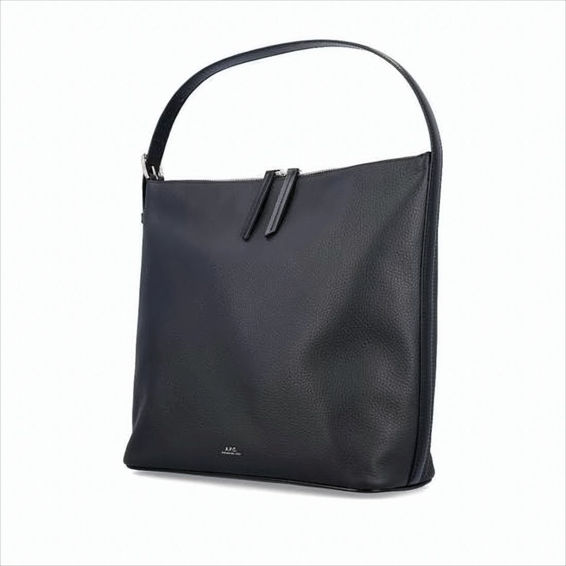 A.P.C. Minimalist Black Cowhide Leather Shoulder Bag