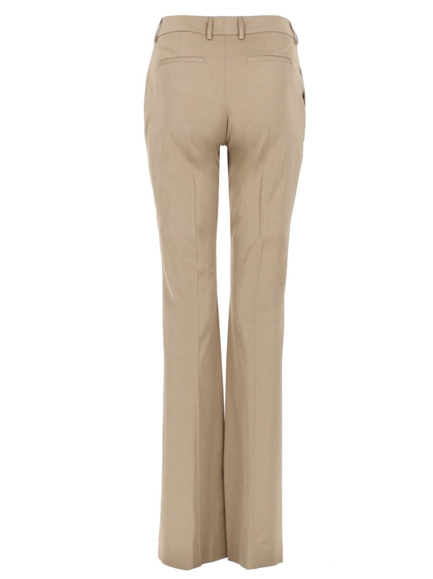 Pt Torino Neutrals Elsa Soft Textured Flared Pants