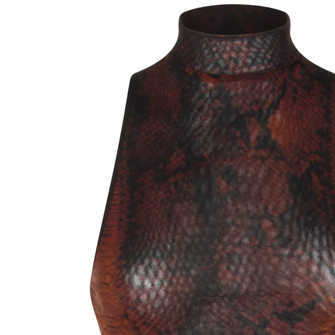Jean Paul Gaultier Textured Snake-Skin Maxi Dress With High Neckline