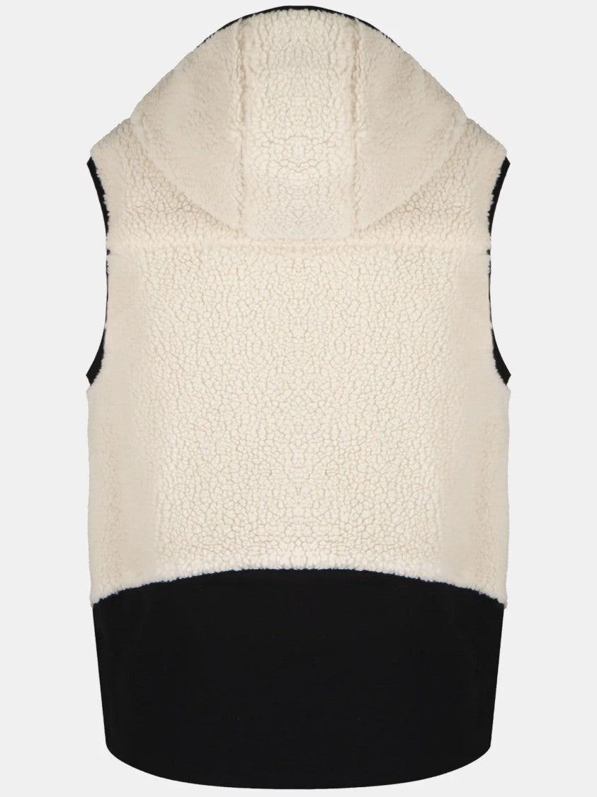 Montura Sleeveless Sherpa Vest With Contrast Detailing And Hood