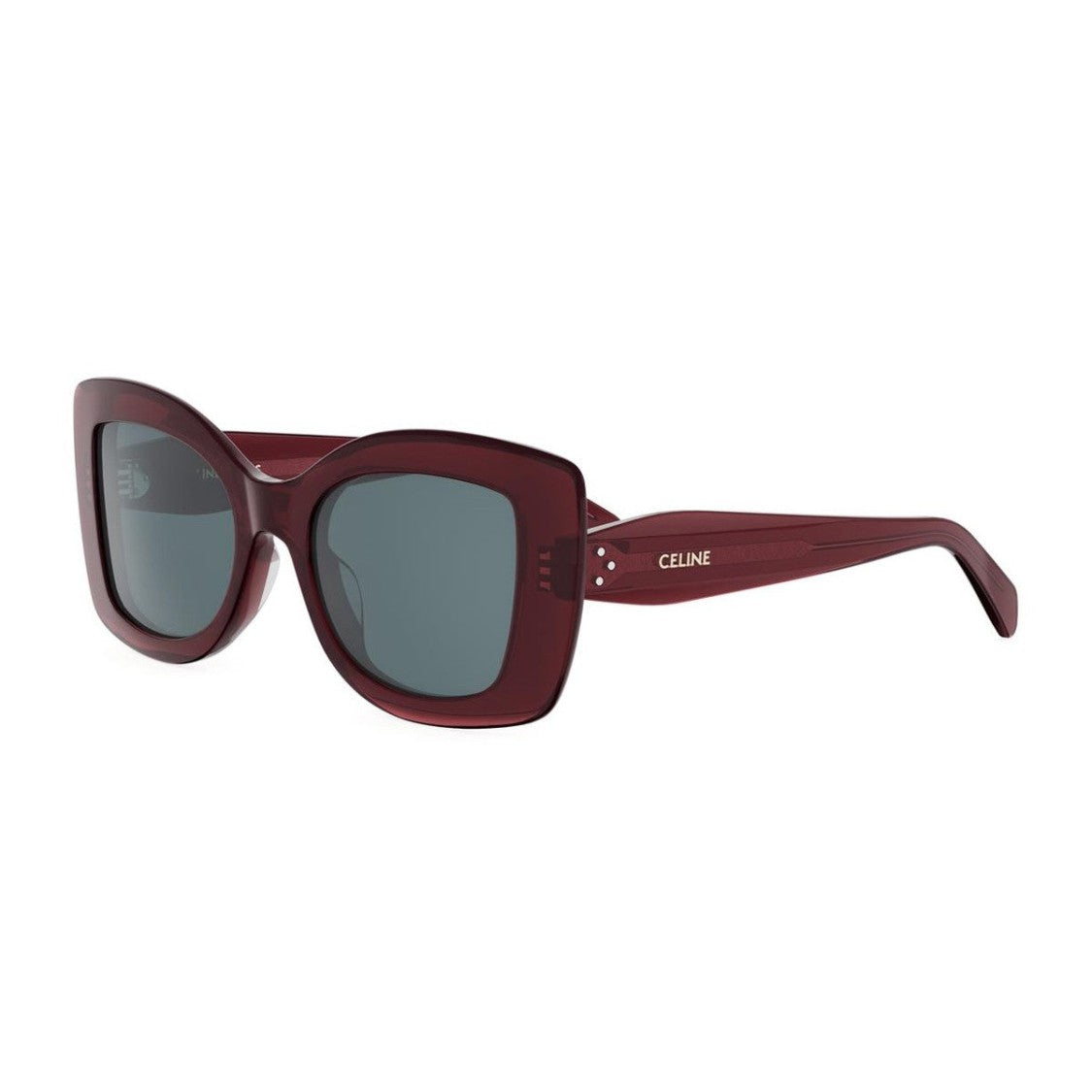 Celine Red 3 Dots Cl40324u Acetate Butterfly Sunglasses