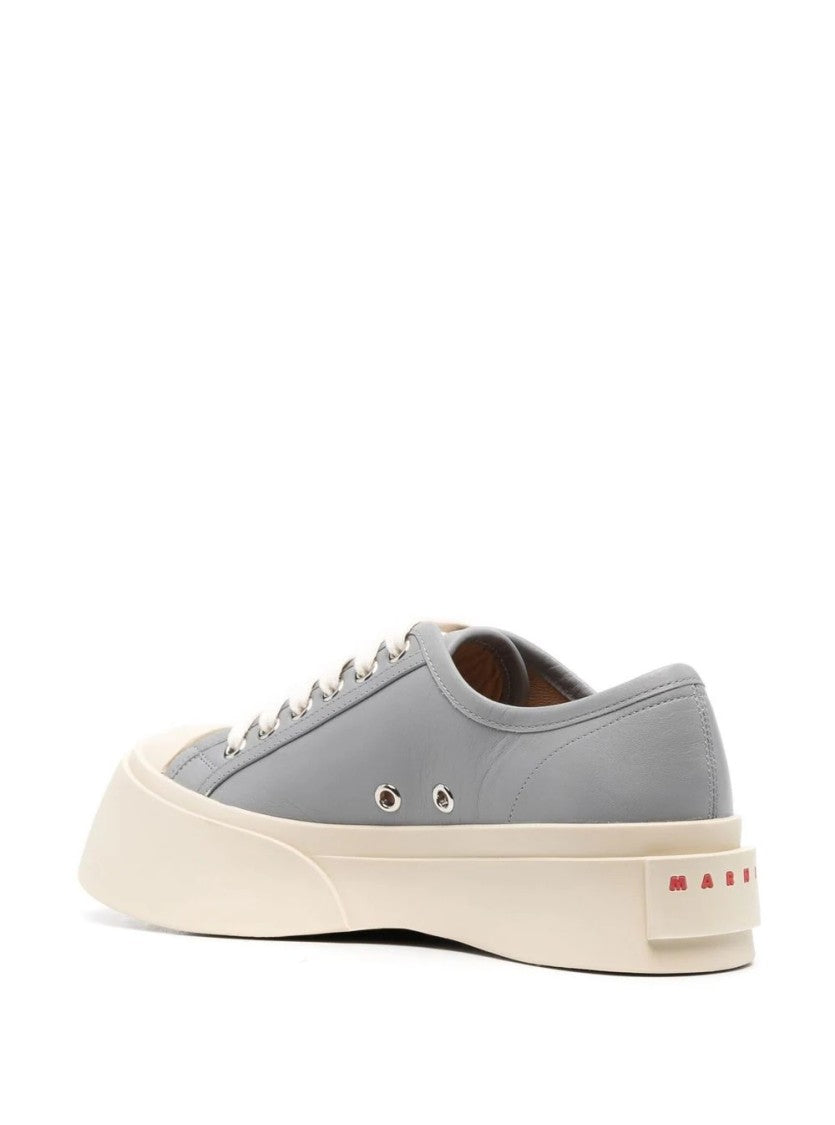 Marni Calf Leather Sneakers With Rounded Toe