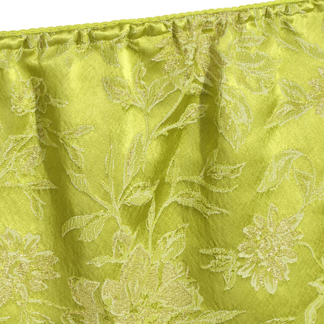 Saint Laurent Floral Jacquard Back Slit Straight Skirt
