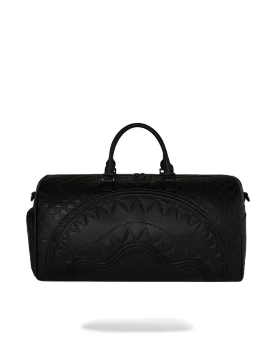 Sprayground Black Raised Check Duffle Bag