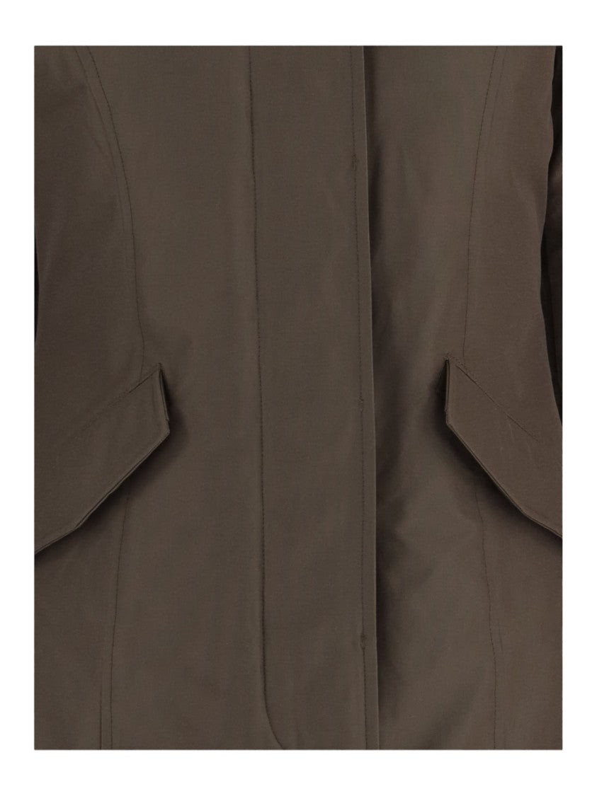 Woolrich Pinecone Hooded Logo Detail Cotton-Blend Jacket