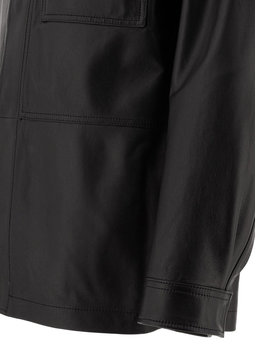 Tagliatore Black Lamb Leather Jacket