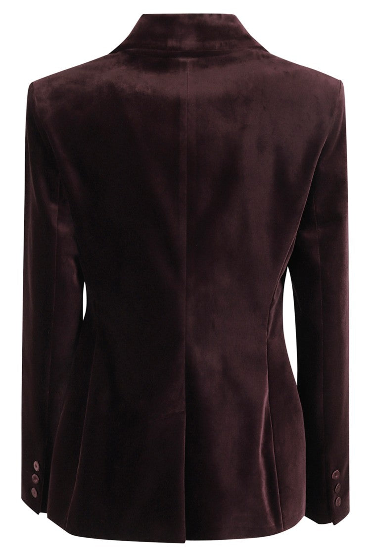 Federica Tosi Aubergine Velvet Tailored Blazer