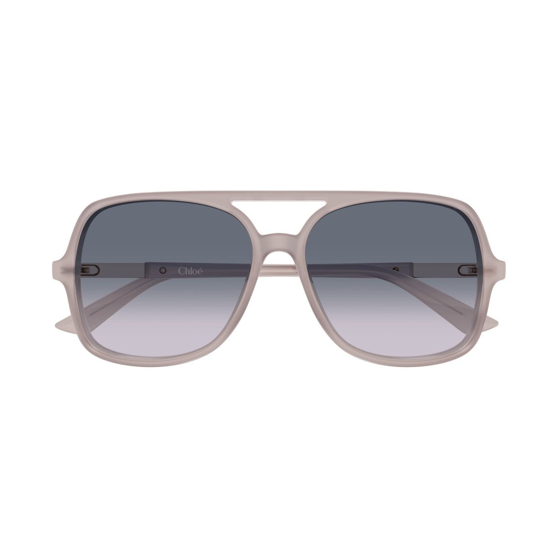 Chloé Translucent Taupe Acetate Sunglasses With Gradient Lenses