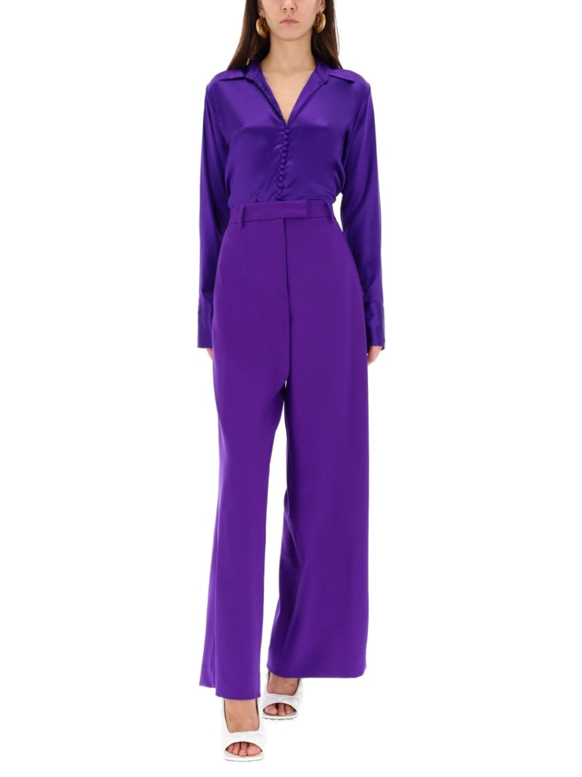 Dries Van Noten Penn Concealed Closure High-Waist Wool-Blend Wide-Leg Pants