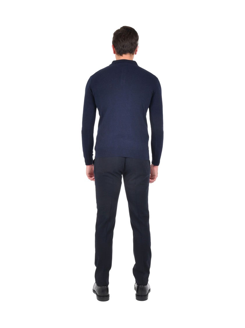 Franzese Collection Cashmere Blend Knit Polo Sweater