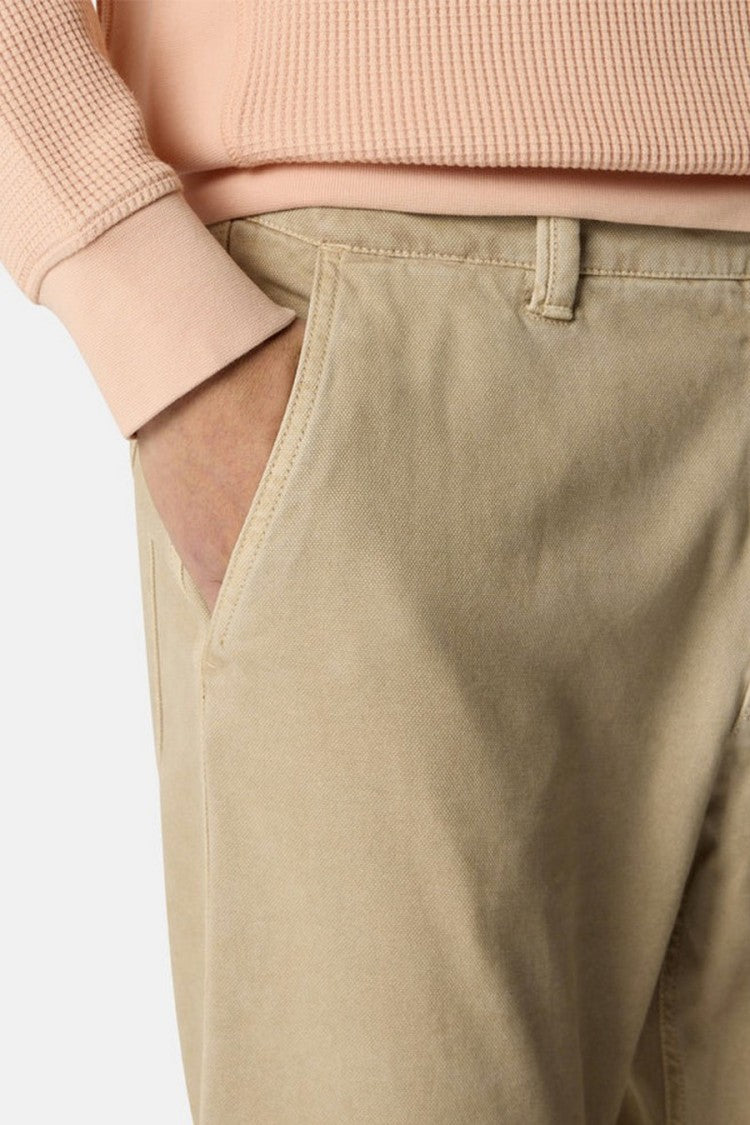 Stone Island Beige Side Badge Straight-Leg Cotton Pants