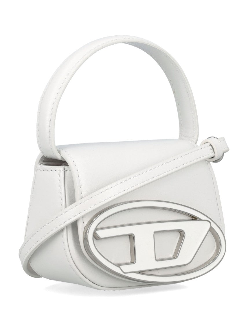 Diesel Compact Structured Handbag With Oval Metallic Logo