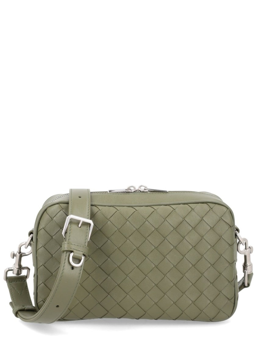 Bottega Veneta Rectangular Braided Calf Leather Shoulder Bag