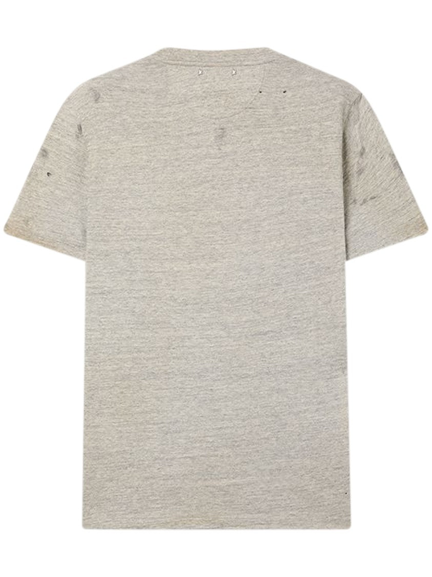 Golden Goose Vintage Graphic Print Grey Cotton T-Shirt