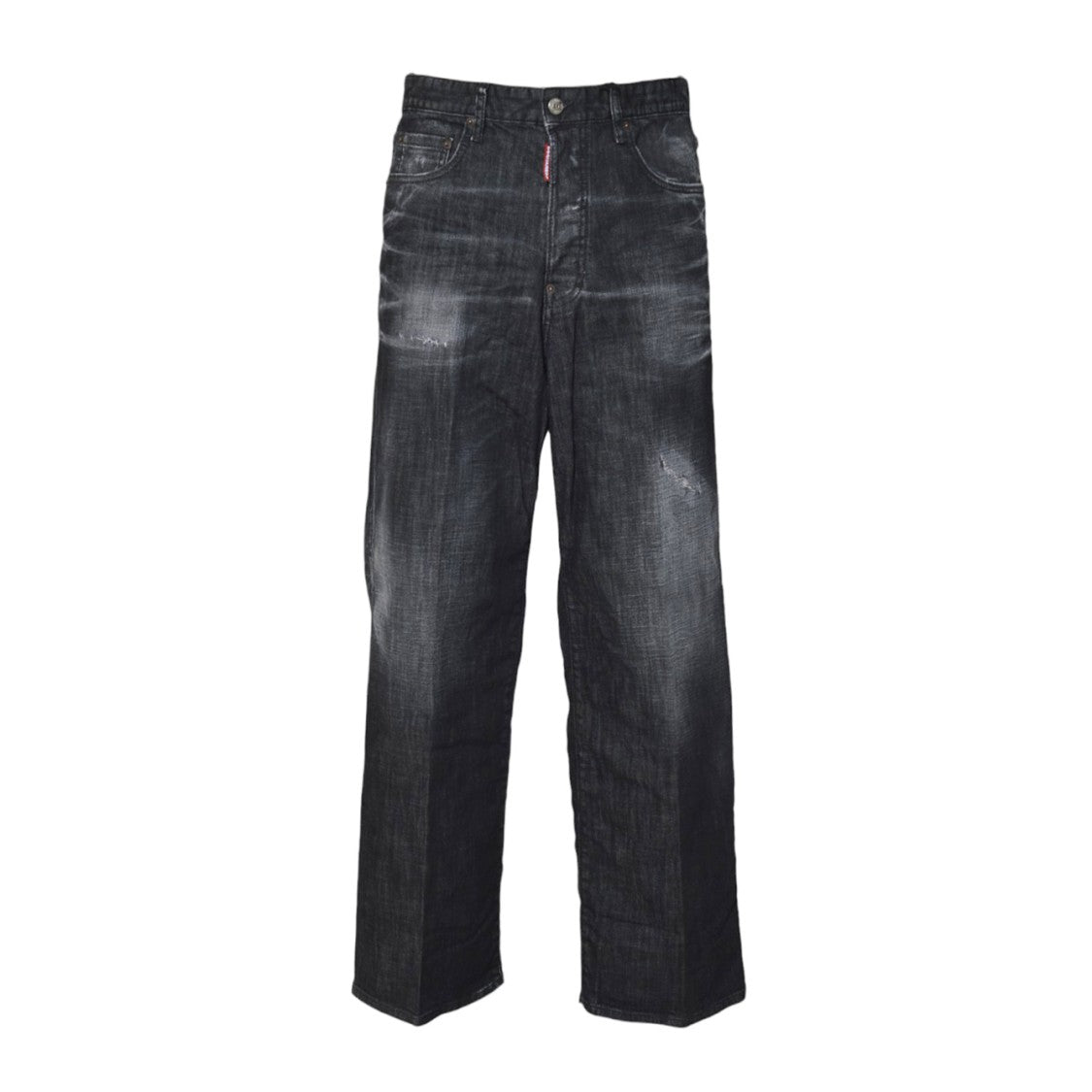 Dsquared2 Straight-Leg Black Jeans With Vintage Wash
