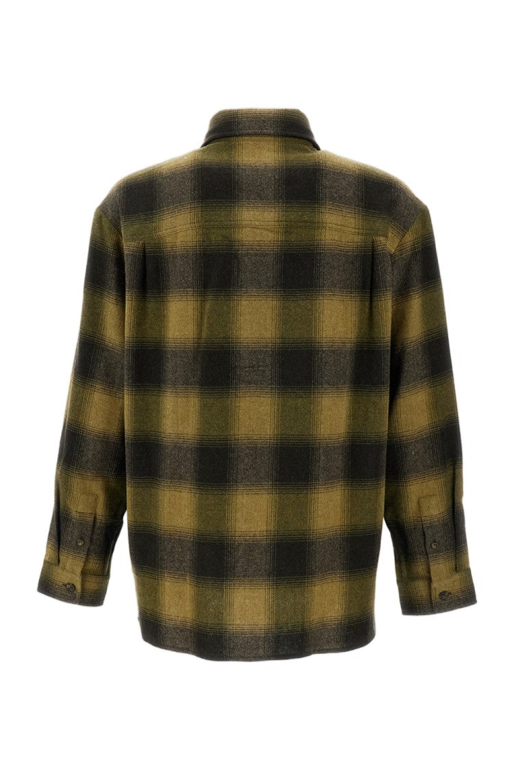 A.P.C. Green Malaury Plaid Wool-Blend Overshirt