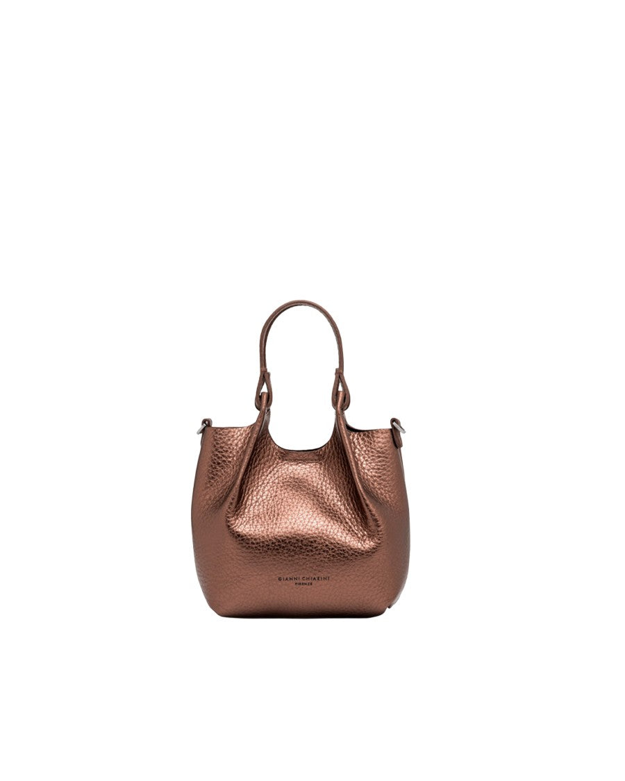 Gianni Chiarini Moon Dua Pebble Grain Leather Tote Bag